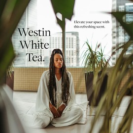 Westin White Tea Candle in a Tin - Hand-Poured, Soy Candle in Tin - Signature White Tea Scent - 4 oz. - Set of 5