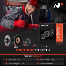 A-Premium Air Conditioner AC Compressor Clutch Kit Compatible with Scion FR-S FRS 2013-2016 & Subaru BRZ 2013-2020 & Toyota 86 2017-2020, 2.0L