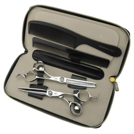 JIESENYU Hair Cutting Scissors Set 6 Inch Professional Stainless Steel Hairdressing Salon Scissors for Hairdressers, Thinning, Home Use