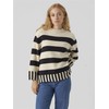VMELOUIS STRIPE LS OVERSIZE O-NECK PULL.