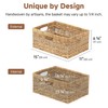 StorageWorks Large Rectangular Wicker Basket, Water Hyacinth and Seagrass Storage
