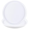 Parlynies 4 Pack Round Restaurant Serving Trays, Plastic Food Service