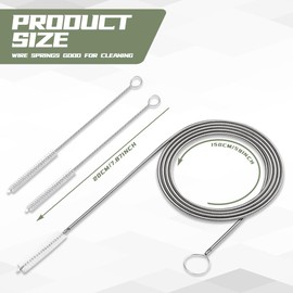 WINUERK Auto Sunroof Drain Cleaning Tool, 61 Inch Flexible Long Pipe Cleaner for Car with 2Pcs 7.9 Inch Cleaning Brush, Universal Slim Hose Pipe Brush for Car Sunroof Drain Holes