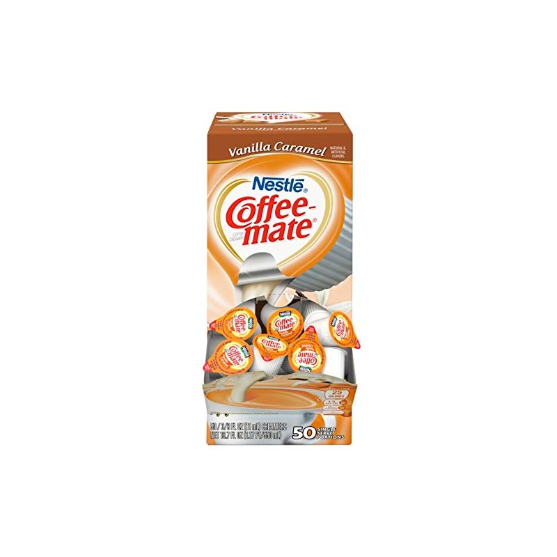 Coffee mate Liquid .375 oz Creamer Singles Vanilla Caramel 50