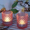 Woho 24pcs Pink Votive Candle Holders, Tealight Candle Holder for
