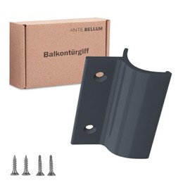 Ante bellum Balcony Door Handle Aluminium Door Handle for Balcony with Limiter, Patio and Fly Screen Doors, Patio Door Handle Including Screws, Easy Installation without Drilling (RAL 7016)