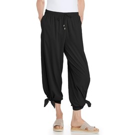 Women's Wide Leg Pants UPF 50+ Sun Protection - Petra - Black (XX-Large)