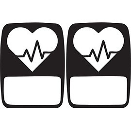 JeepTails Heart EKG Tail Light Covers (Non-LED) Compatible with Jeep Gladiator Black 1 Pair