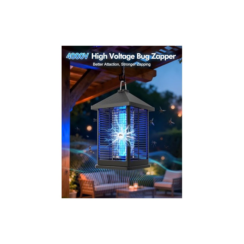 Bug Zapper Indoor & Outdoor with Auto Smart Light Sensor,