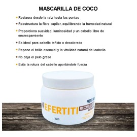 Mascarilla Para Cabello Teido Coco, Keratina Nefertiti 350g                                                                                           
