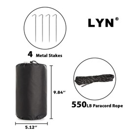 LYN - Equipo de salvavidas: tienda de campaña instantánea para 2 personas, refugio de emergencia, térmica, reflectante, impermeable, resistente al viento, ignífugo, ligera, con paracord+estaca para coche, campamento, senderismo, primeros auxilios y nieve