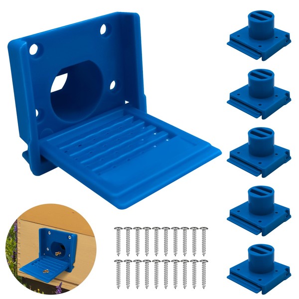 Bee Hive Entrance Reducer,6 Pack Beekeeping Supplies,Blue Plastic Beehive Entrance