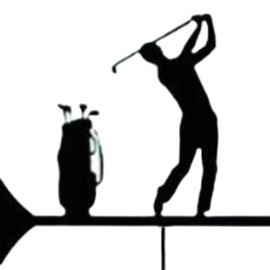 Baoblaze Weather Vane, Vintage,Black Weather Vane, Roof Decoration Accessories,Roof Weather Vane, Play Golf