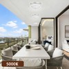 DHK wot Crystal Flush Mount Ceiling Light 3000/4000/5000K Modern Crystal