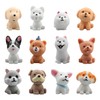 Gaomumu 12PCS Mini Cute Puppy Figurines, Resin Cartoon Dog Ornaments,