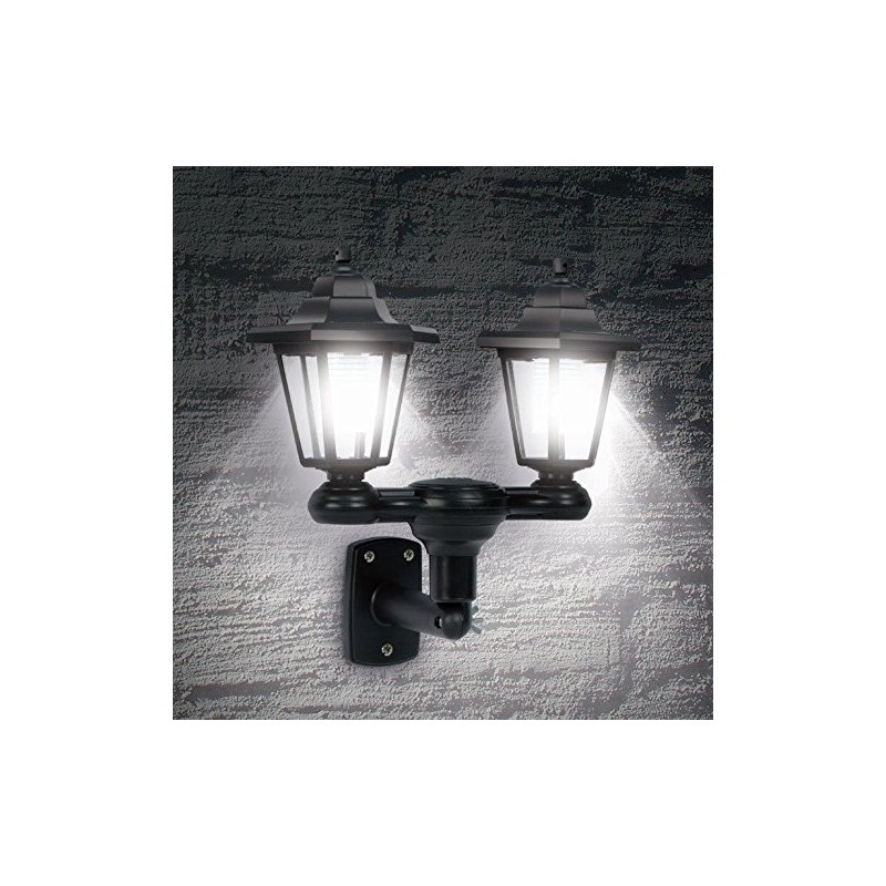 Ideaworks 3-in-1 Solar Lamp Post Light, Plastic, Black