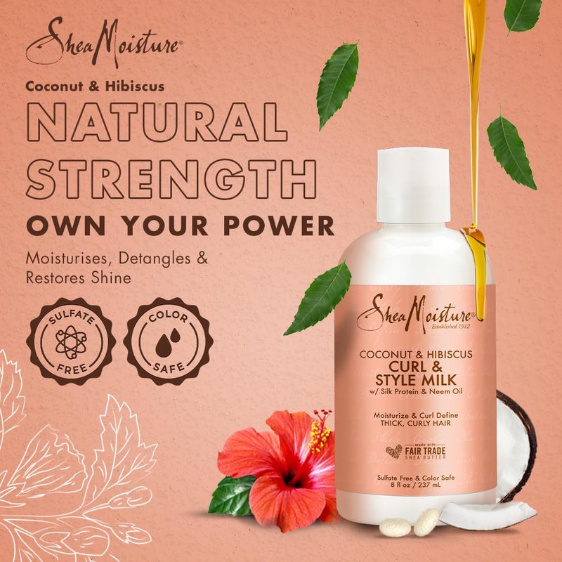 Shea Moisture Coconut & Hibiscus Curl & Style Milk 8