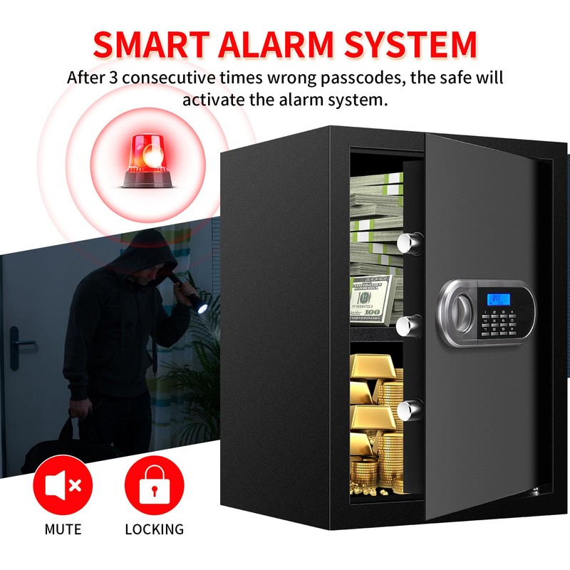 3.4 Cuft Large Safes for Home Use Fire and Water