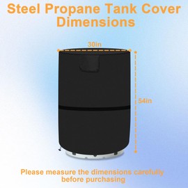 DHGSIUT 420LB Steel Propane Tank Cover, 600D Heavy Duty Protective Covers, Waterproof Dust and Uv Protection, Top Opening Easy to Use, for 100 120 Gallon Propane Tank