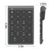 LIANGSTAR Number Pad, Wireless Numeric Keypad 22 Keys Portable Keyboard