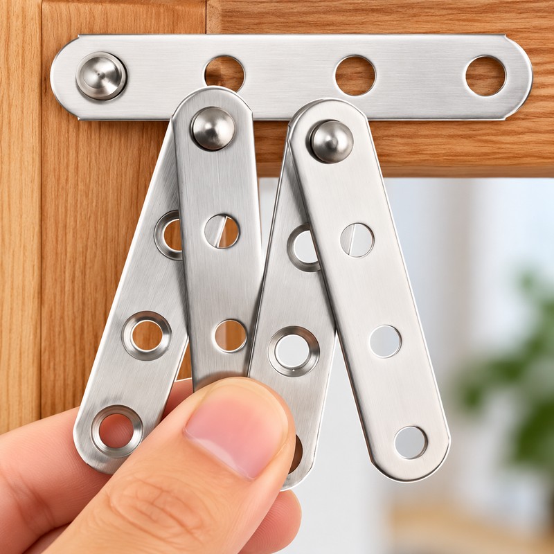 360° Rotatable Stainless Steel Hinges for Cabinet Doors – Concealed