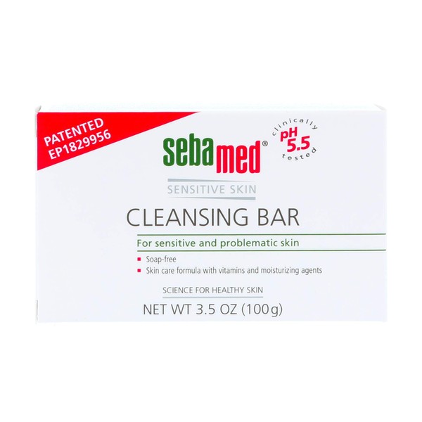 Sebamed Sensitive Skin Cleansing Bar 3 Pack (10.5 ounce) - Hypoallergenic and Dermatologist Recommended. No Detergents that may Irritate Skin Conditions