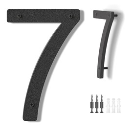 House Number Black - Modern House Numbers Anthracite Large Plastic House Numbers House Address 10 Inch (25.4 cm) Street Home Address House Number Sign House Numbers Numbers 7