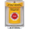 SS2231PO-EN STI Yellow Indoor/Outdoor Flush Turn-to-Reset Stopper Station with EMERGENCY