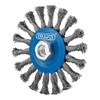 Draper 08058 Steel Twist-Knot Flat Wire Wheel Brush, 115mm, M14