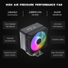 TZMRIT AF400S DGT ARGB CPU Cooler with Temperature Display for
