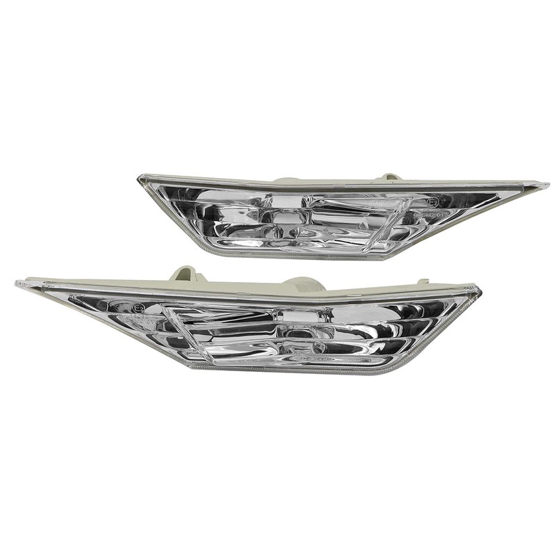 SecosAutoparts CLEAR SIDE MARKER LAMP TURN SIGNAL LIGHT W/LED BULBS