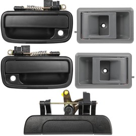 Lcyolada Exterior Door Handle & Interior Door Handle Set Compatible with 1995-2000 Toyota Tacoma,Replaces# 69220-35020, 69210-35020,6909035010