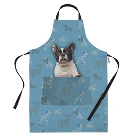 Bang Tidy Clothing French Bulldog Gifts for Dog Lovers Owners - Cooking Baking Aprons - Kitchen Apron Gift for Women Men Bakers and Cooks