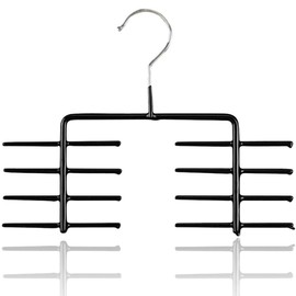 MAWA 1 Piece Tie Holder with Non-Slip Coating, Space Saving and Non-Slip Accessory Hangers, Space for a Total of 16 Ties, 25 cm, Black
