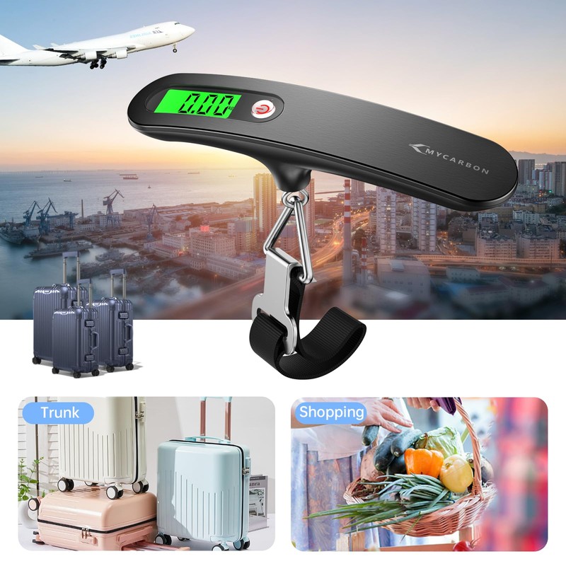 Luggage Scale MYCARBON Portable Digital Scale Electronic Suitcase Scale Hanging