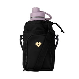 LuckyLy Bolsa Crossbody Mujer para Botella de Agua o Termo, Ligera con Múltiples Compartimentos y Repelente al Agua, Bolsa Bandolera y de Viaje, Regalos para Mujer Cumpleaños y Navidad – Naia, Negra