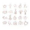 100Pcs Paper Clips Cute Look Note Clip Marking Document Organizing