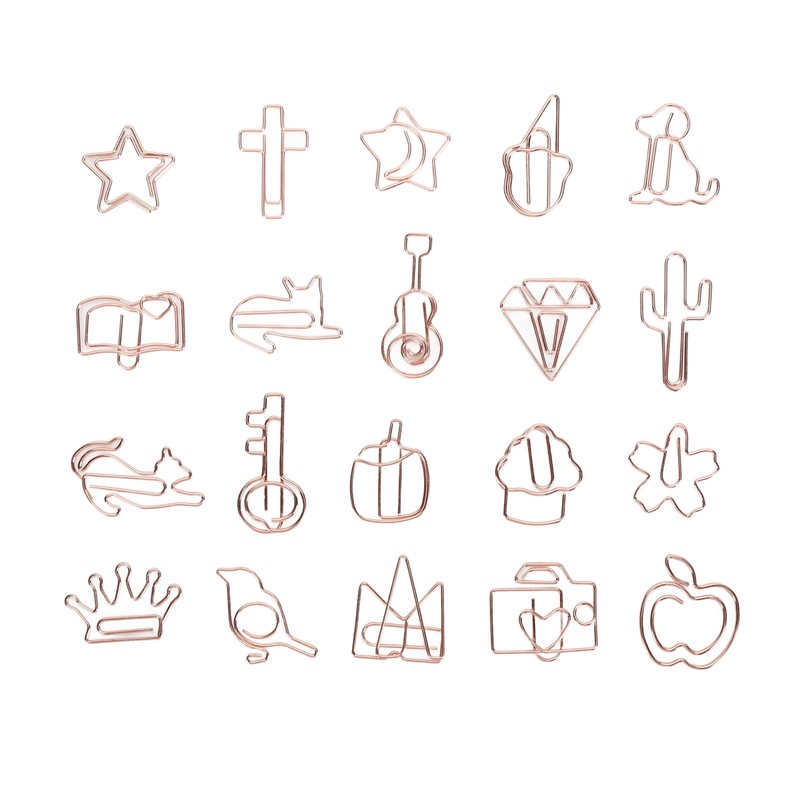 100Pcs Paper Clips Cute Look Note Clip Marking Document Organizing