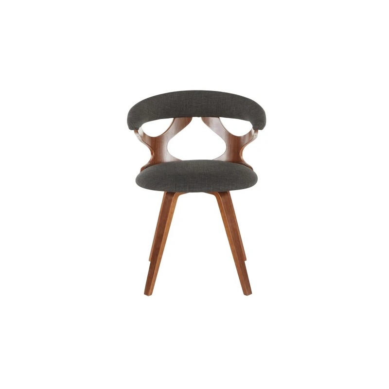 Carson Carrington Viby Mid-century Modern Swivel Dining/ - Grey Fabric/White