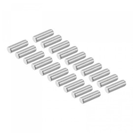 TOP-VIGOR 20Pcs M8 x 25mm Fully Threaded Rod, 304 Stainless Steel Right Hand Threads Rods, Fully Studding Rod Bar for Anchor Bolts, Clamps, Hangers and U-Bolts