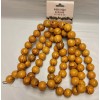 Cracker Barrel Brown Wood Bead Garland 6’ Christmas Beaded Wooden