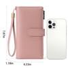 GOIACII Womens RFID Blocking Large Capacity Leather Ladies Wallet with