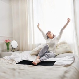 Grounding Mat Plus Grounding Cord. Grounded Foot Therapy，Grounding Desk Mat,Grounding Keyboard Mat to Protect The Body, Improve Energy.Relieve Pain,Sleep Assist.(11.6X39 in)