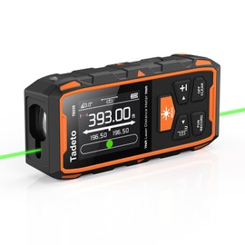 Tadeto Green Laser Measurement Tool, 393ft /120M Dual Green Laser Measuring Tool, Rechargeable Laser Measure Meter with Backlit LCD Display for Measure Volume, Distance, Angles, Mid-Point Measure