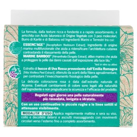 GEOMAR | Straffende Anti-Falten-Gesichtscreme mit Hyaluronsäure, Essenc'AGE und Extrakt aus roten Trauben der Emilia Romagna, 95% natürlicher Herkunft, hergestellt in Italien, 50 ml