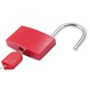 2 Pack Keyed Padlock Luggage Locks Red ABS Plastic Covered