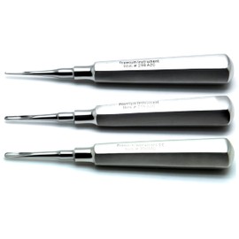 Dental Elevator Straight Root Luxating Tip 2mm, 3mm, 4mm Tooth Extraction Implant 3 Pieces Instruments
