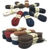 YJRVFINE Flat Waxed Shoe Laces: 2 Pairs Wax Shoelaces With