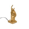 Creative Co-Op Lion Shaped Table Lamp with Black Shade