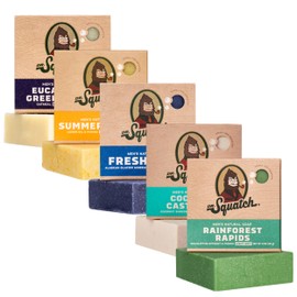 Dr. Squatch Dr. Squatch Men's Natural Bar Soap Variety 5 Pack - Rainforest Rapids, Coconut Castaway, Fresh Falls, Summer Citrus, and Eucalyptus Greek Yogurt - Soap Gift